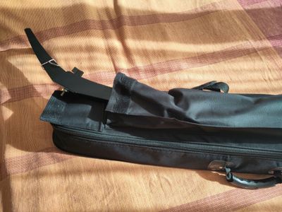 the bigger part of the end pin fits on the outside